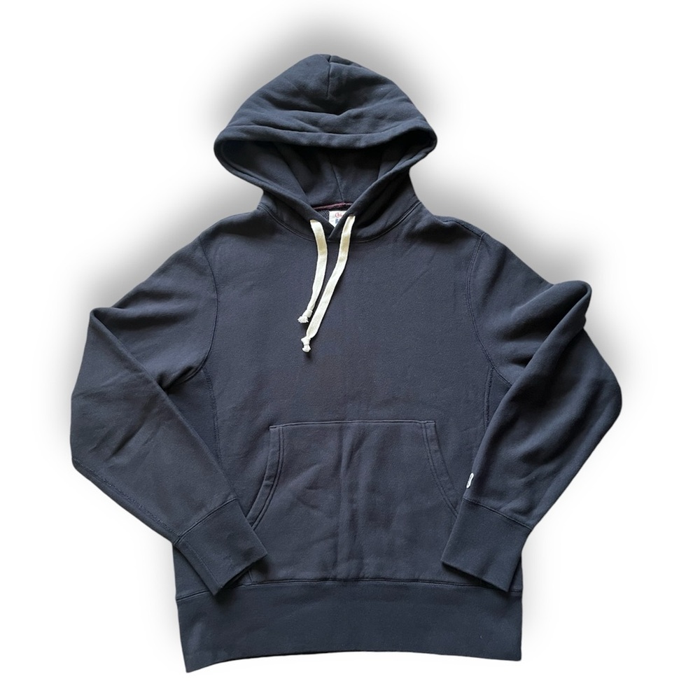 TODD SNYDER + CHAMPION MIDWEIGHT POPOVER HOODIE SWEATSHIRT NAVY, size M